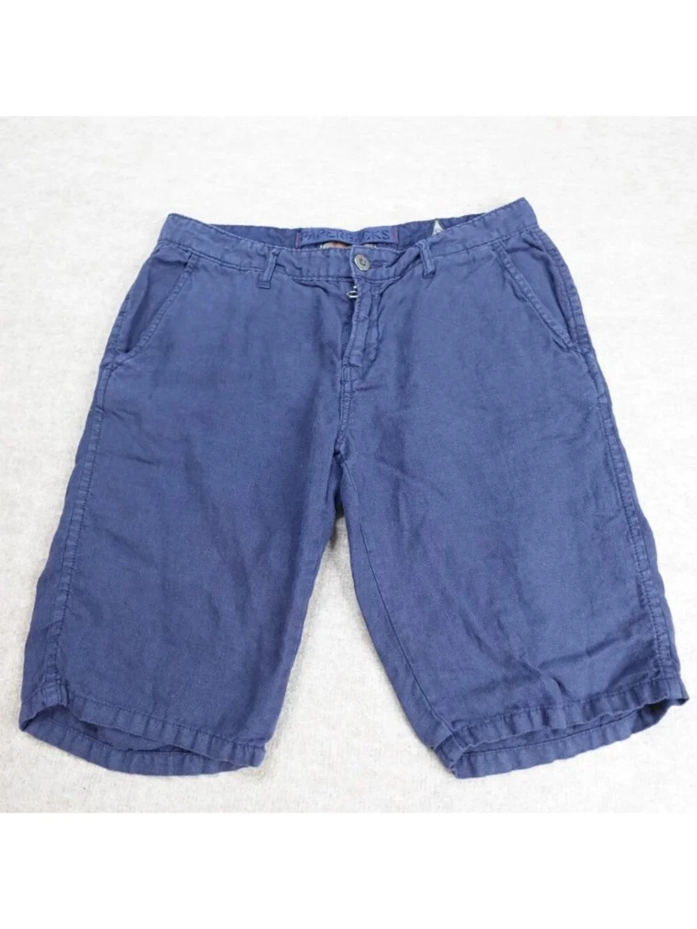 Paperbacks Mens Shorts 32 Blue 100% Linen 11